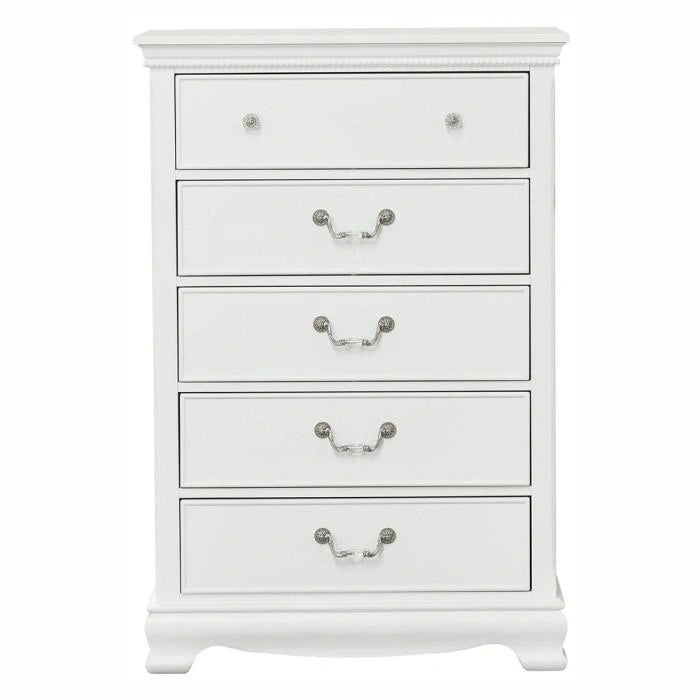 Lucida 5 Drawer Chest in White 2039W-9