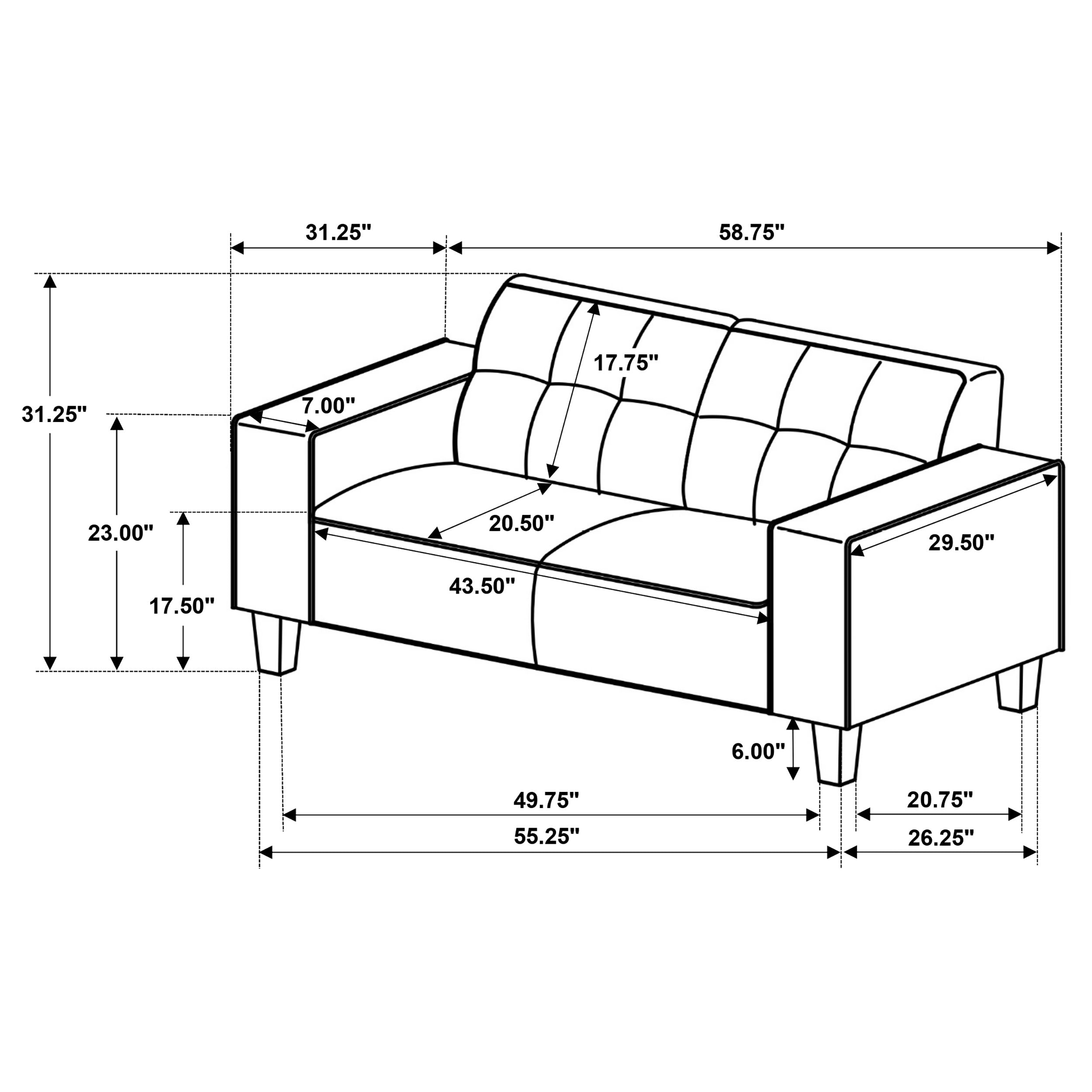 Deerhurst Stationary Loveseat