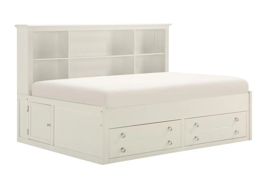 Meghan Twin Lounge Storage Bed in White 2058WHPRT-1*