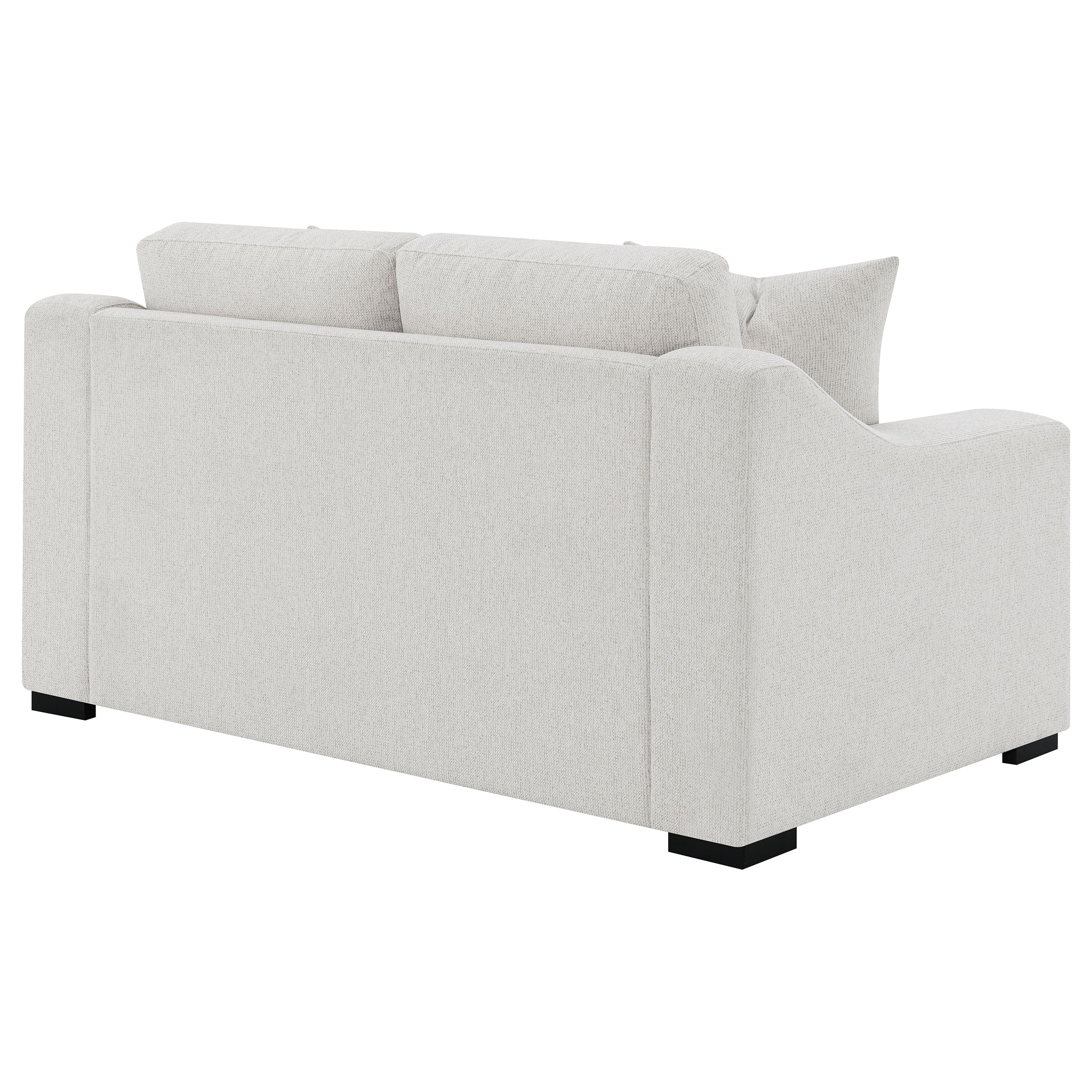 Ashlyn Upholstered Sloped Arms Loveseat White