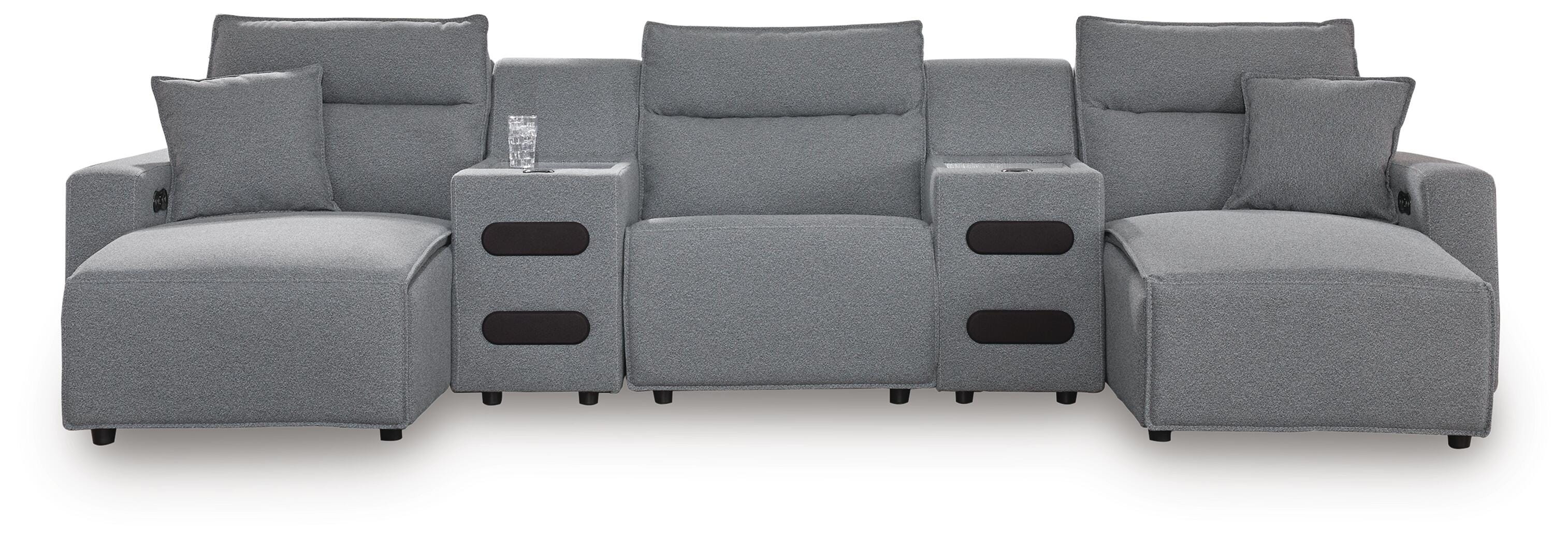 Modmax II Power Reclining Sectional with Chaise and Audio Consoles