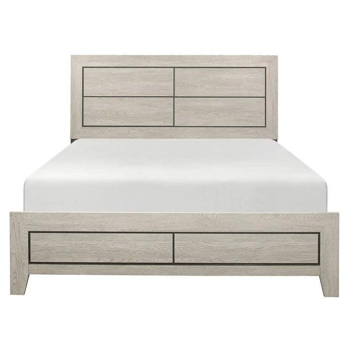 Quinby King Panel Bed in Light Brown 1525K-1EK