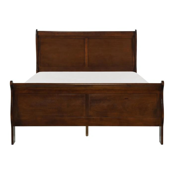 Mayville Full Sleigh Bed in Brown Cherry