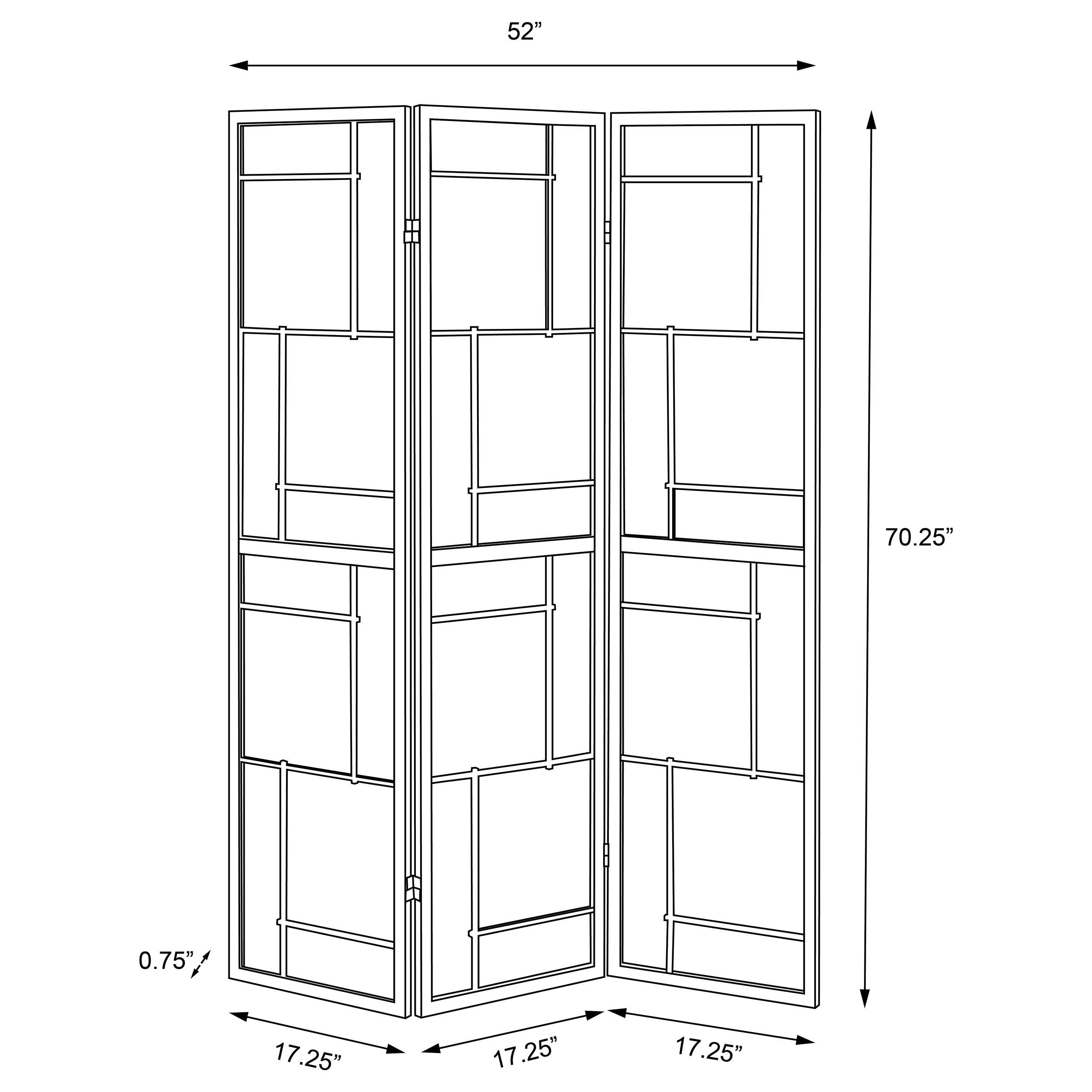 Damis Three-Panel Room Divider