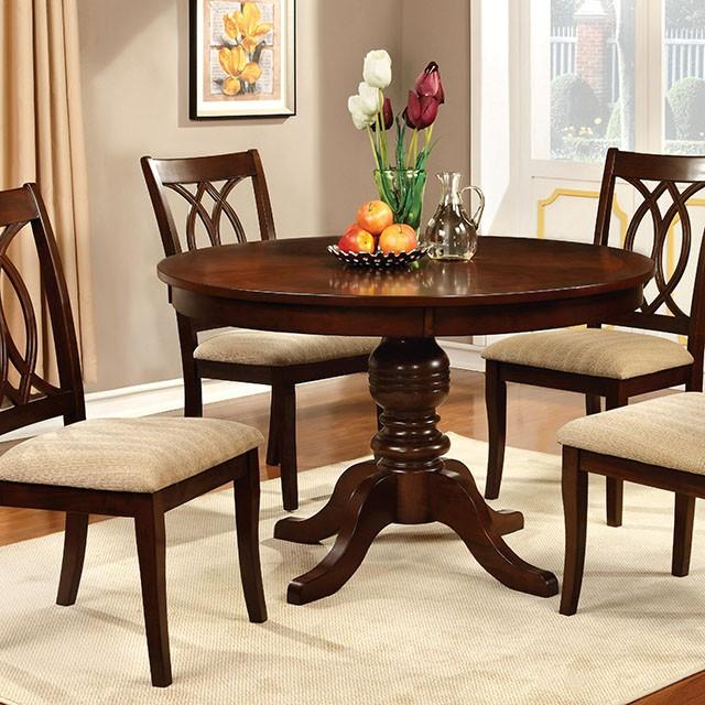 Carlisle Brown Cherry Round Dining Table image