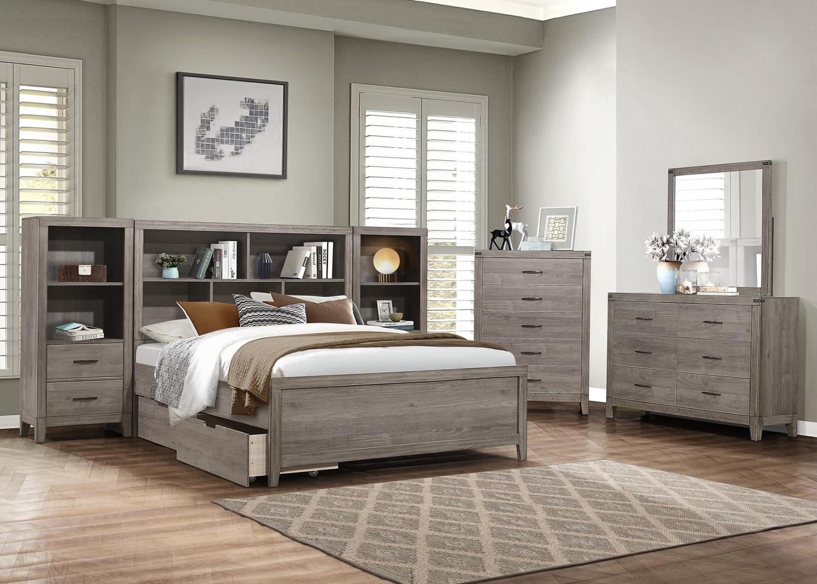 Woodrow Queen Platform Bed in Gray 2042NB-1*