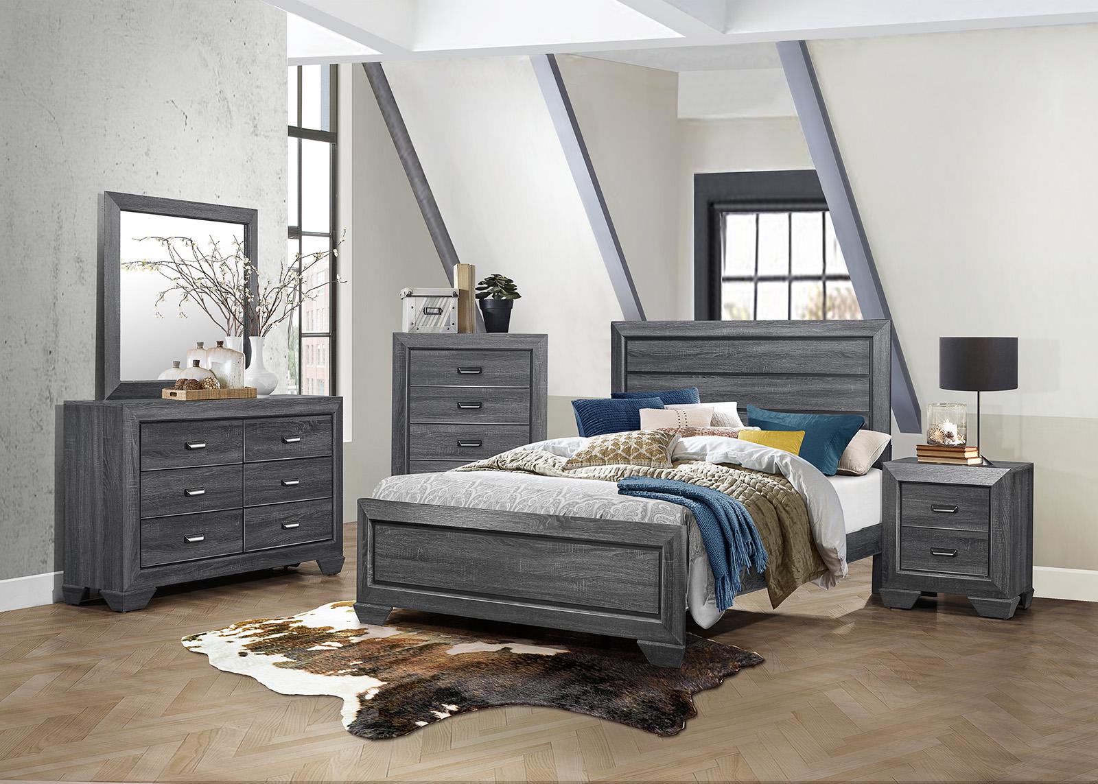 Beechnut Queen Panel Bed in Gray