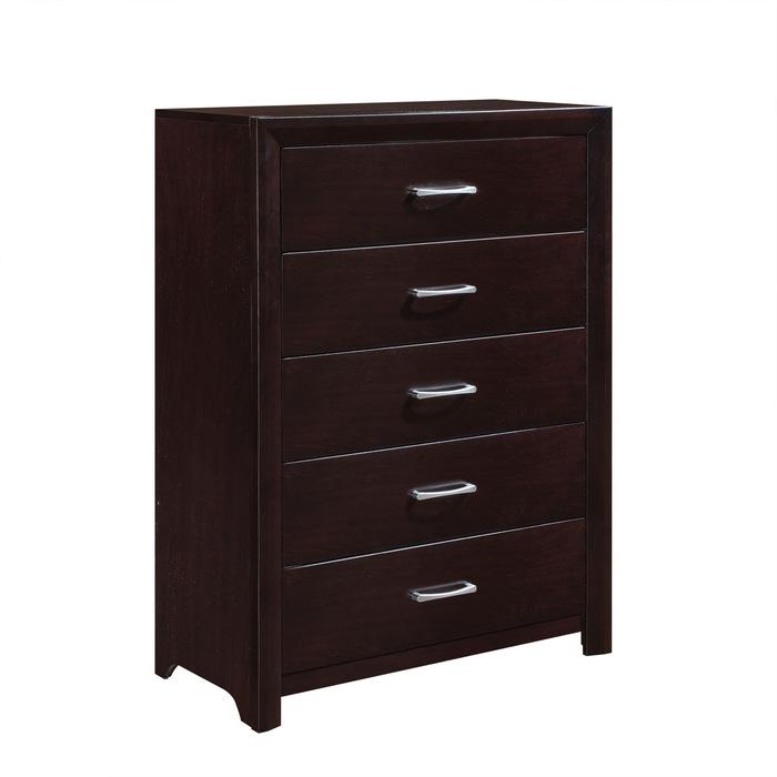 Edina 5 Drawer Chest in Espresso-Hinted Cherry 2145-9 image