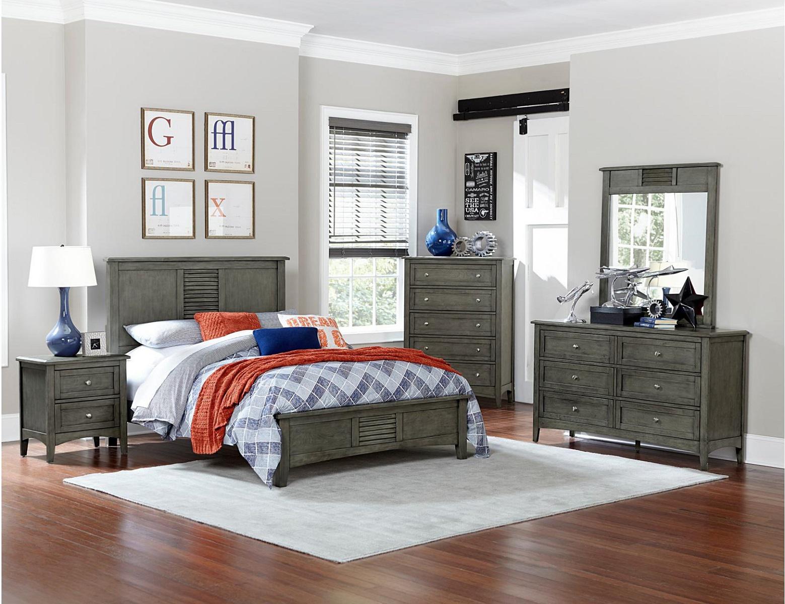 Garcia Twin Panel Bed in Gray