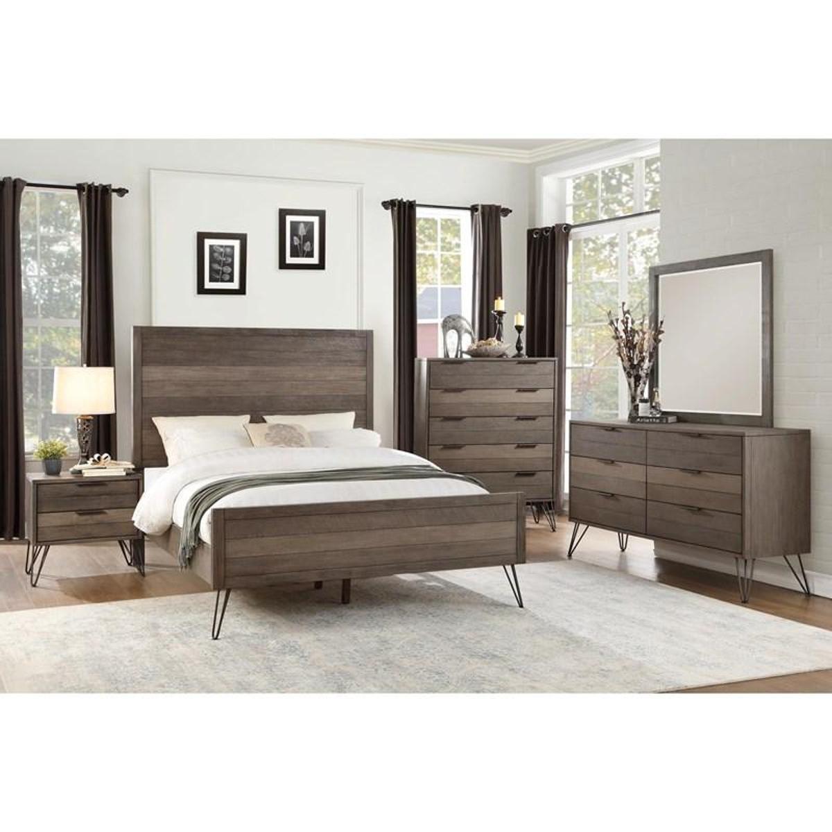 Urbanite Full Panel Bed in Tri-tone Gray 1604F-1*