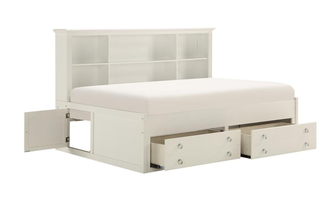 Meghan Twin Lounge Storage Bed in White 2058WHPRT-1*