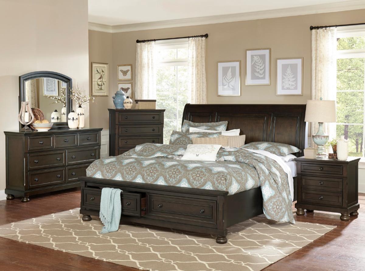 Begonia Queen Platform Bed in Gray 1718GY-1*