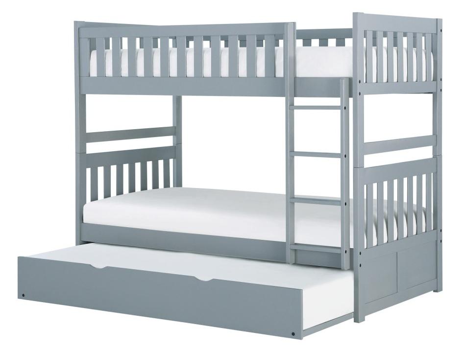 Orion Twin/Twin Bunk Bed with Trundle in Gray B2063-1*R