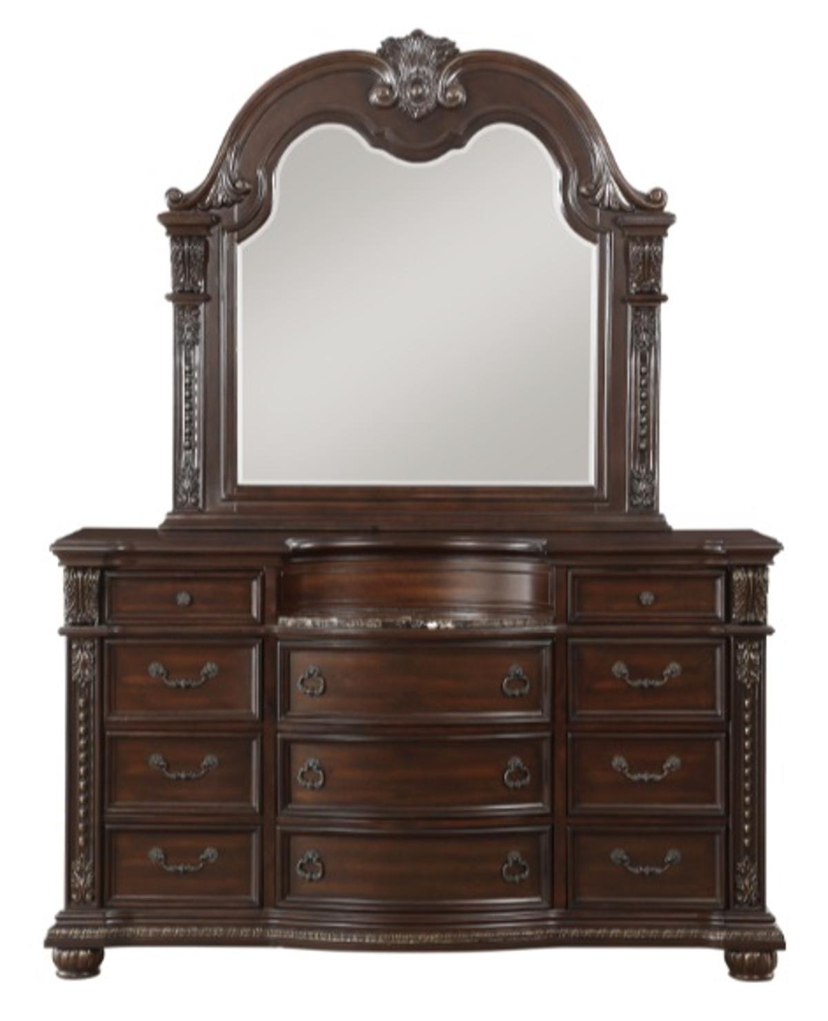 Cavalier Mirror in Dark Cherry 1757-6