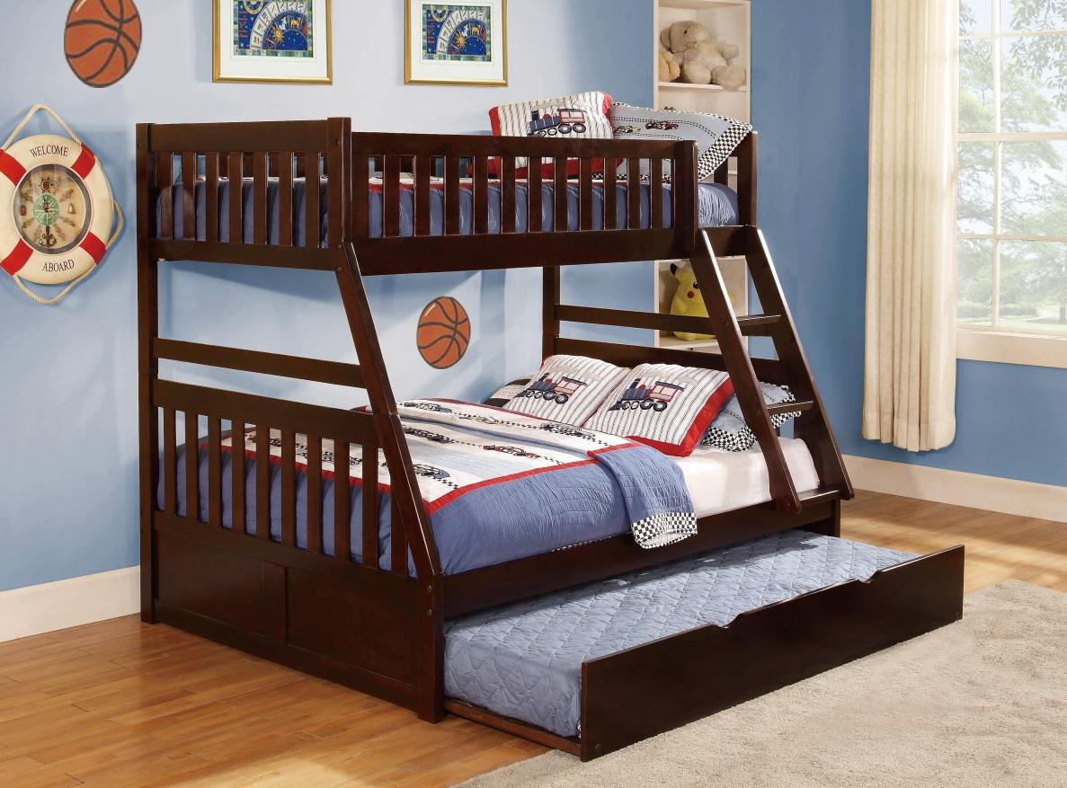 Rowe Twin/Full Bunk Bed in Dark Cherry