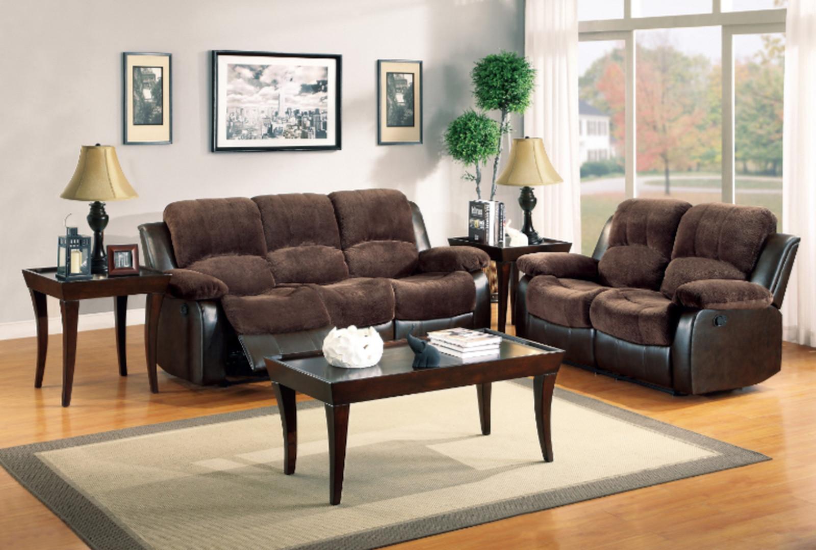 Granley Double Reclining Sofa in Chocolate 9700FCP-3