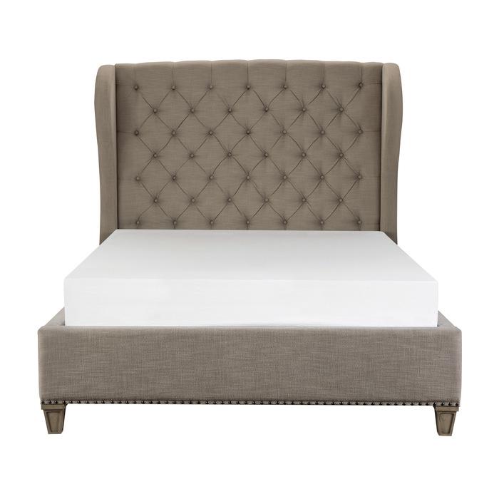 Vermillion Queen Upholstered Panel Bed in Gray 5442-1* image