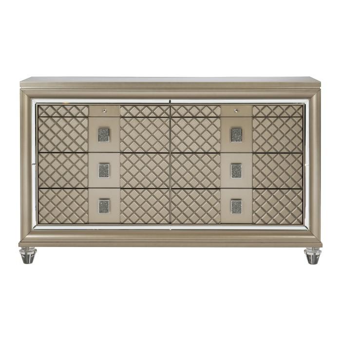 Loudon 8 Drawer Dresser in Champagne Metallic 1515-5 image