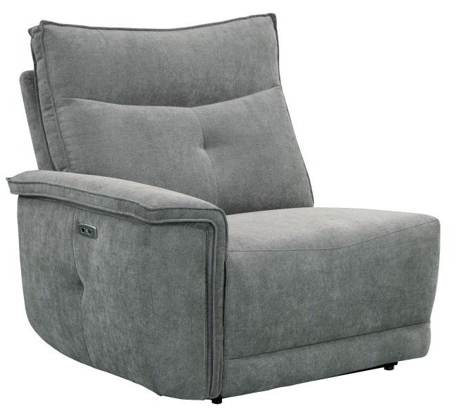 Tesoro Power Double Reclining Sofa w/ Power Headrests in Dark Gray