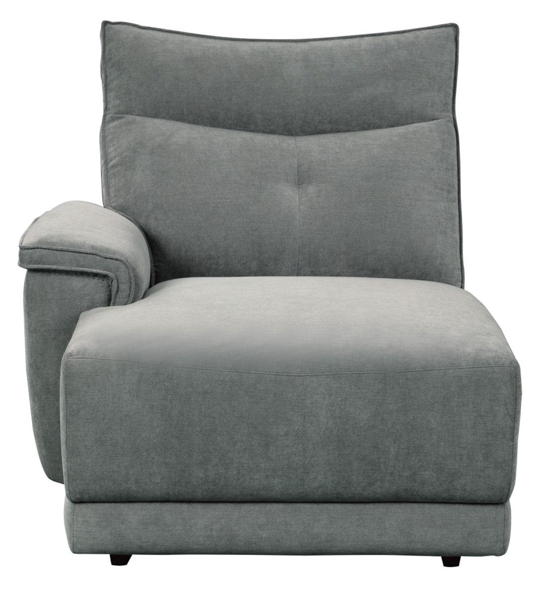 Tesoro Left Side Chaise in Dark Gray 9509DG-5L