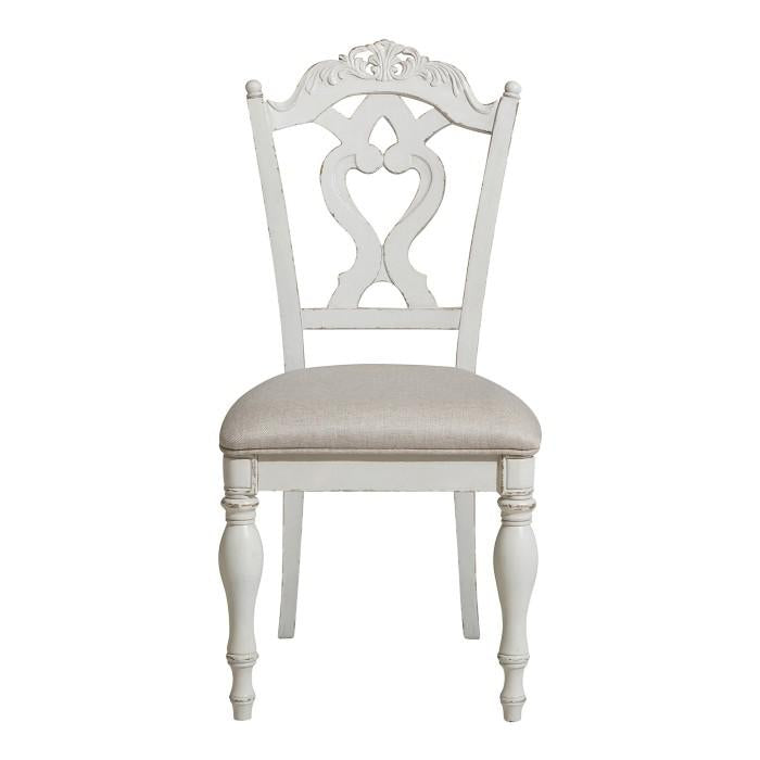 Cinderella Chair in Antique White with Grey Rub-Through image