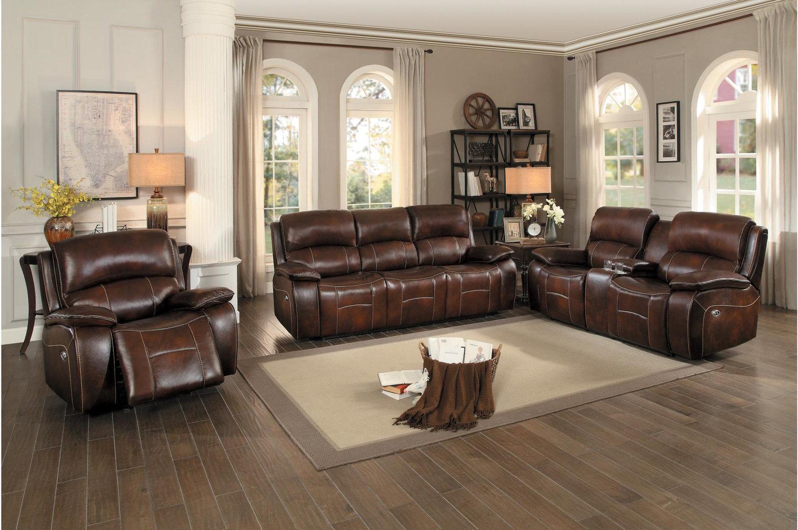 Mahala Double Reclining Loveseat in Brown 8200BRW-2