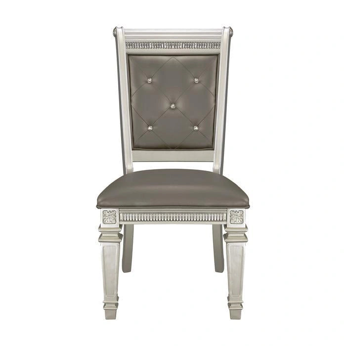 Bevelle Side Chair in Silver (Set of 2)