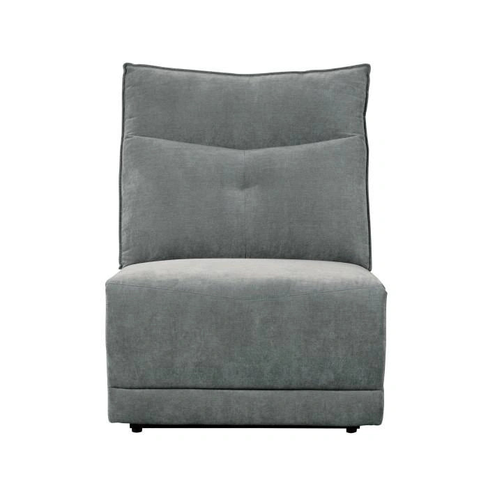 Tesoro Armless Chair in Dark Gray 9509DG-AC